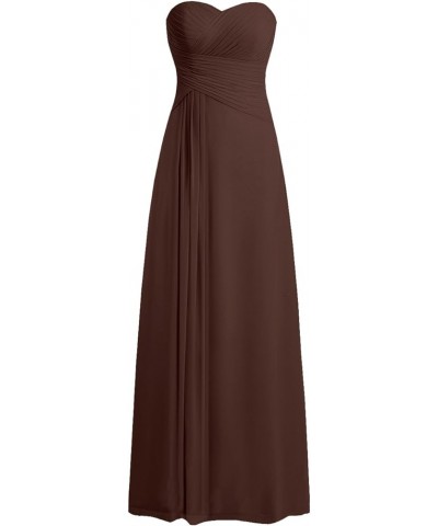 Bridesmaid Dresses Prom Dress - Long Evening Dress Chiffon Pleat Chocolate $30.79 Dresses