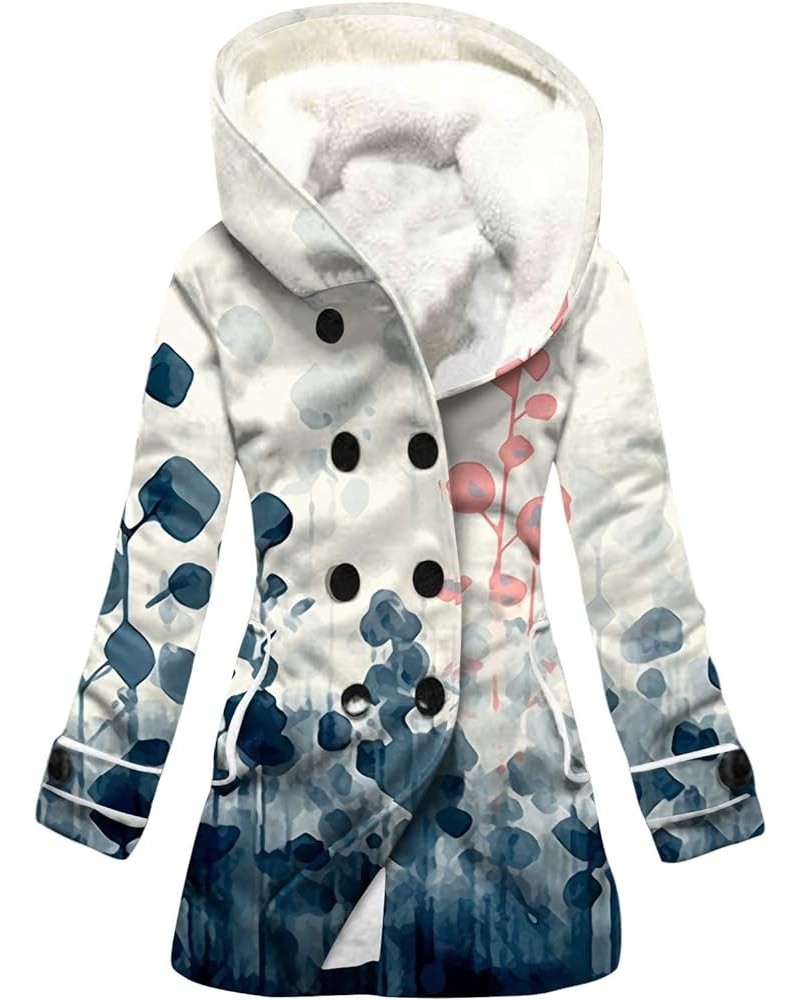 Womens Winter Coats,Women's Warm Winter Puffer Coat Thicken Fleece Lined Down Jacket Faux Fur Hood Snow Parka 03-blue $18.34 ...