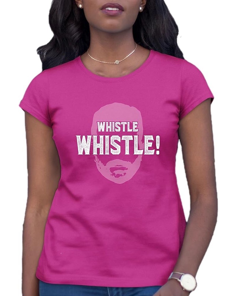 Whistle Funny Soccer Coach Mens Women Youth T-Shirt Women Cyber Pink $13.62 T-Shirts