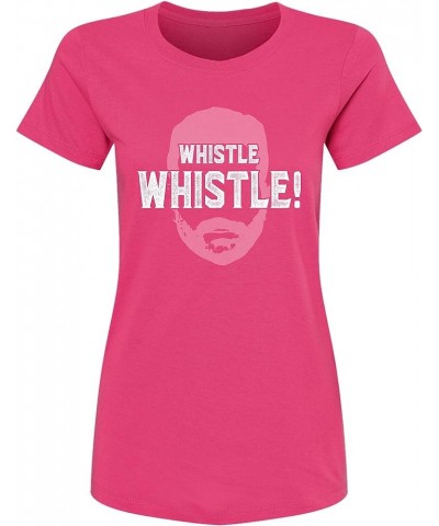 Whistle Funny Soccer Coach Mens Women Youth T-Shirt Women Cyber Pink $13.62 T-Shirts