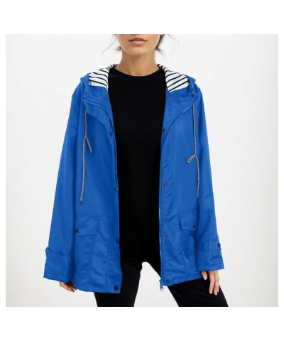 Rain Jackets for Women Waterproof with Hood Plus Size Lightweight Hiking Gym Rain Coat Outdoor Windproof Raincoat Z02blue $16...