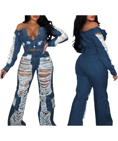 KELYWELL Women Loose Ripped Butt Lifting Jeans High Waist Baggy Denim Pants Distressed Wide Leg Jeans Y2K Jeans X-Large Dark ...