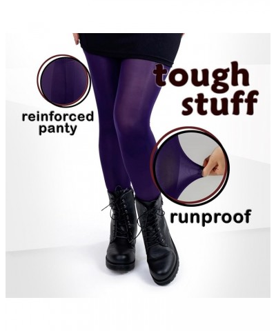 Women's Opaque Tights 1 or 2 Pairs -Black White And Colored Tights for Women Purple (1 Pair) $9.04 Socks