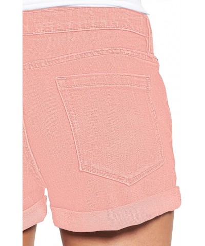 Women's Ripped Denim Jean Shorts High Waisted Stretchy Folded Hem Short Jeans A2 Candy Pink $16.10 Shorts