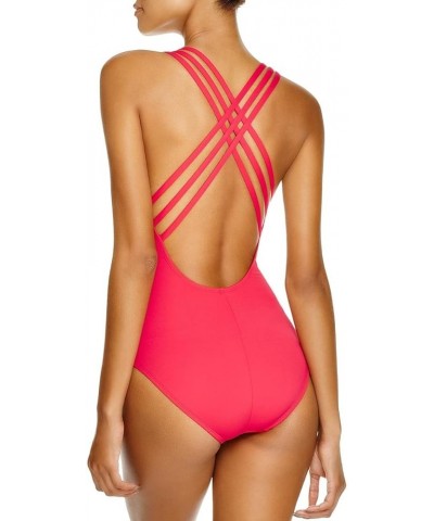 Women's Island Goddess Multi-Strap Cross Back One Piece Swimsuit Wat $27.58 Swimsuits