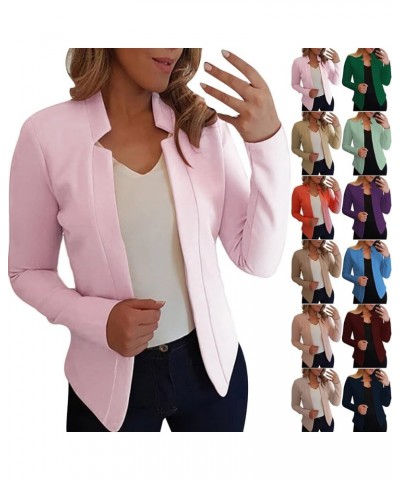 Womens Blazers Casual Fall Open Front Long Sleeve Work Office Outfit 2023 Office Bussiness Jacket Cardigans 01 Wine $7.10 Bla...