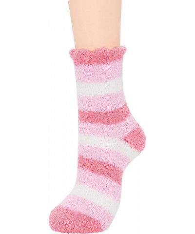 Womens Fuzzy Socks Winter Warm Fluffy Socks Athletic Outdoor Sports Socks Pink Series $7.64 Socks