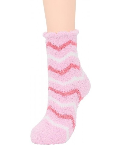 Womens Fuzzy Socks Winter Warm Fluffy Socks Athletic Outdoor Sports Socks Pink Series $7.64 Socks