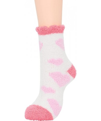 Womens Fuzzy Socks Winter Warm Fluffy Socks Athletic Outdoor Sports Socks Pink Series $7.64 Socks