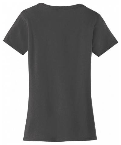 Ladies 4.5-Ounce Soft Cotton Crewneck Shirts in Sizes XS-4XL Charcoal 100% Ring Spun Cotton $13.49 Activewear