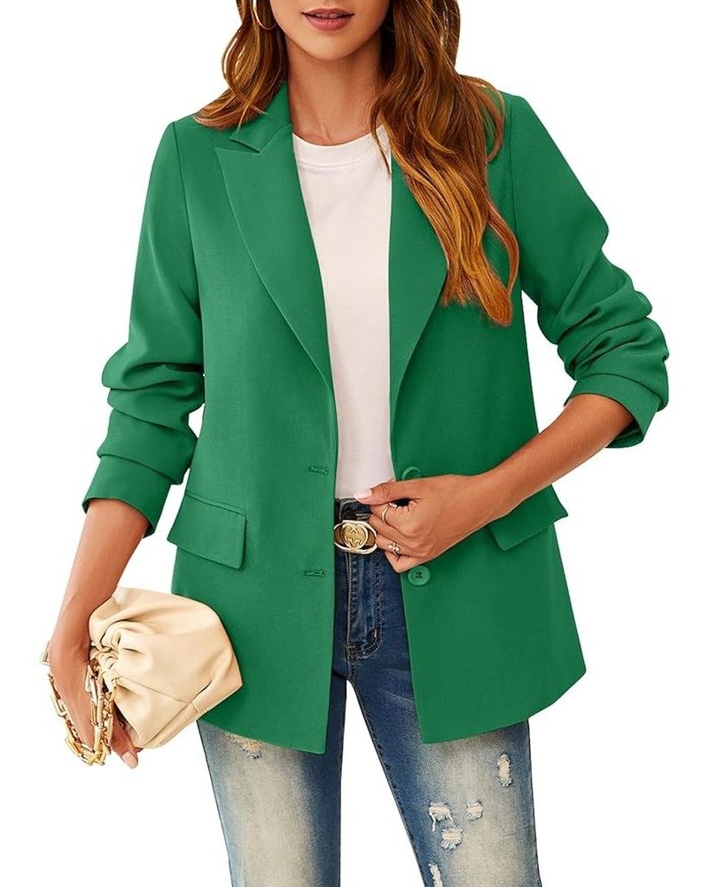 Women's Casual Blazers Long Sleeve Lapel Open Front Work Office Bussiness Warm Blazer Jackets A-green $28.04 Blazers