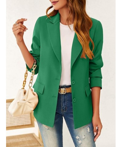 Women's Casual Blazers Long Sleeve Lapel Open Front Work Office Bussiness Warm Blazer Jackets A-green $28.04 Blazers