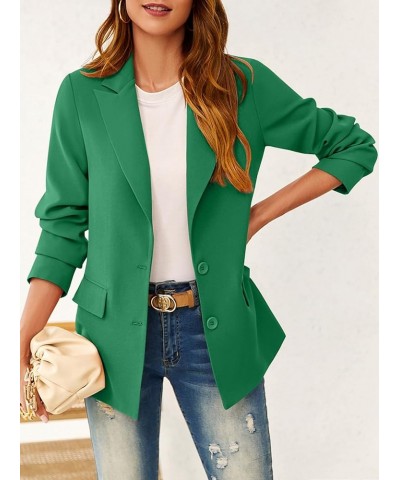 Women's Casual Blazers Long Sleeve Lapel Open Front Work Office Bussiness Warm Blazer Jackets A-green $28.04 Blazers