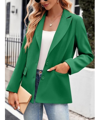 Women's Casual Blazers Long Sleeve Lapel Open Front Work Office Bussiness Warm Blazer Jackets A-green $28.04 Blazers