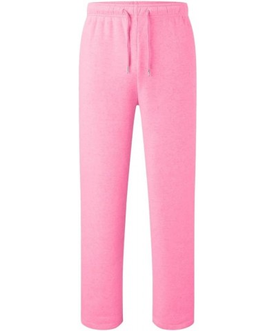 Wide Leg Sweatpants for Women Baggy Fleece High Waisted Joggers with Pockets Comfy Drawstring Lounge Sweat Pants B-pink $9.51...