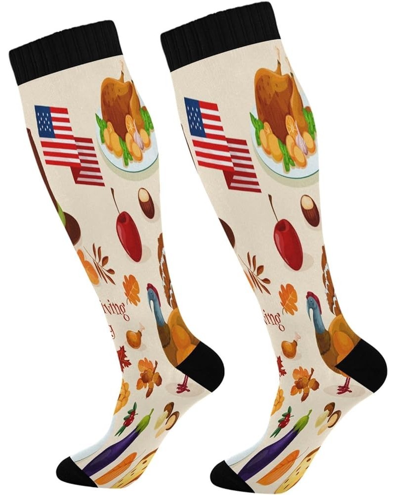 Christmas Gnomes Compression Socks Women Men Knee High Stockings for Sports,Running,Travel 1Pair Tarte Tatin $8.50 Activewear