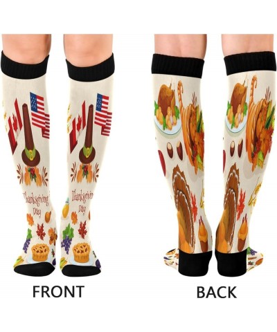 Christmas Gnomes Compression Socks Women Men Knee High Stockings for Sports,Running,Travel 1Pair Tarte Tatin $8.50 Activewear