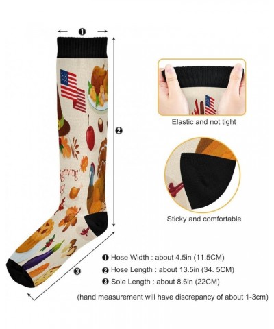 Christmas Gnomes Compression Socks Women Men Knee High Stockings for Sports,Running,Travel 1Pair Tarte Tatin $8.50 Activewear