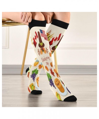 Christmas Gnomes Compression Socks Women Men Knee High Stockings for Sports,Running,Travel 1Pair Tarte Tatin $8.50 Activewear