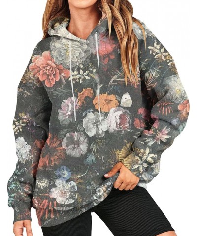 Women's Camo Hoodie Maple-Leaf flower Print Oversized Sweatshirt Fleece Hooded Sweatshirts Retro Classic Pullovers Orange-7 $...