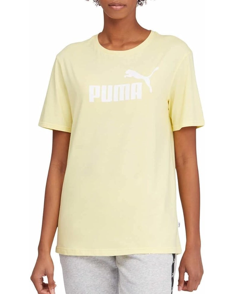 Women's Ultra Boyfriend Short Sleeve Logo Tee Yellow Pear White $8.22 T-Shirts