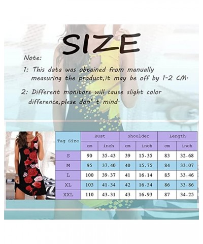 Lausiuoe Dresses for Women Casual Summer Floral Tank Sleeveless Dress Hollow Out V-Neck Loose Beach Short Mini Sundress Z03-b...