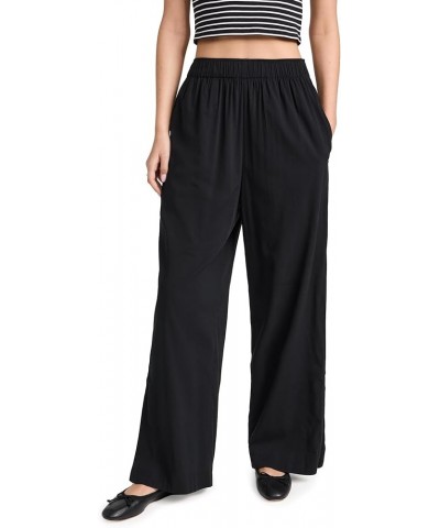 Women's Drawstring Wide-Leg Pants True Black $28.48 Pants