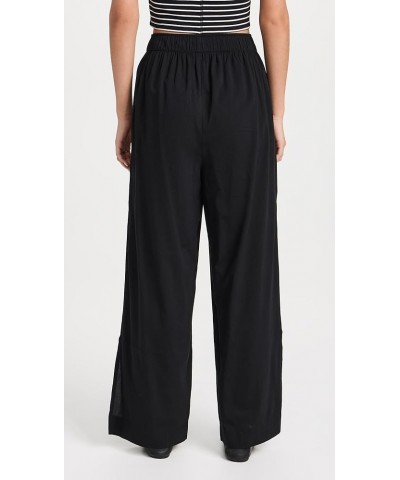 Women's Drawstring Wide-Leg Pants True Black $28.48 Pants