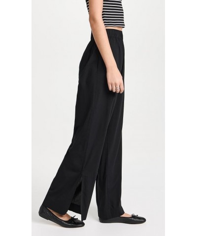 Women's Drawstring Wide-Leg Pants True Black $28.48 Pants