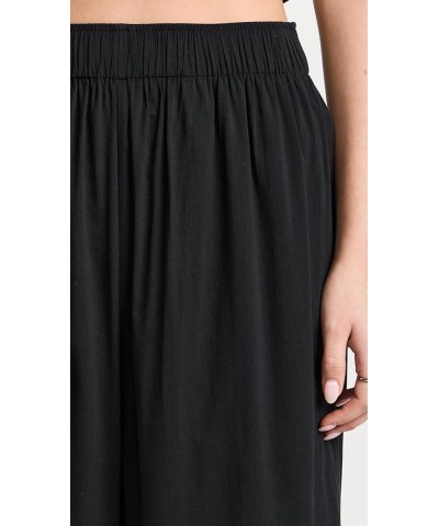 Women's Drawstring Wide-Leg Pants True Black $28.48 Pants