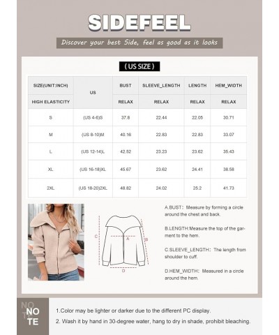 Sidefeel Womens Fall Winter Fashion 2023 Cardigan Sweater Zip Up Long Sleeve Collar Ribbed Knit Sweater Jacket Outwear Green ...