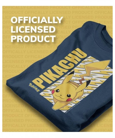 Pokémon - Best of Pikachu Women's Short Sleeve Graphic T-Shirts Pikachu Lightning Bolts - Navy $12.50 T-Shirts