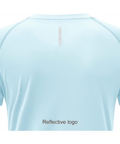 Women's Short Sleeve Shirts UPF 50+ Sun Protection Quick Dry Active Swim Shirts Rashguard Workout Top Light Blue $10.31 Swims...