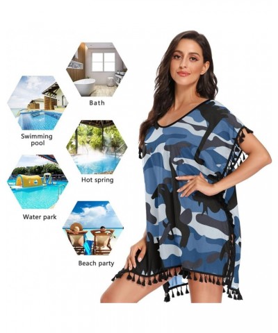 Heart Knitting Pattern Wool Knitted Women's Beach Coverups Bathing Suit Coverups Summer Bikini Cover Up Camouflage Pattern Di...