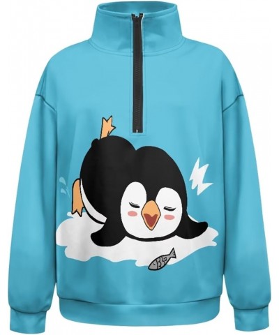 Womens Zip Up Hoodies Sweatshirts Long Sleeve Pullover Sweaters for Ladies Teen Size S-3XL Cute Penguin $15.56 Activewear