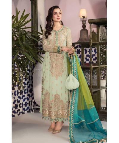 Indian Newest Ready to Wear Pent Style Salwar Kameez for Women Pakistani 9115 Pista $32.25 Suits