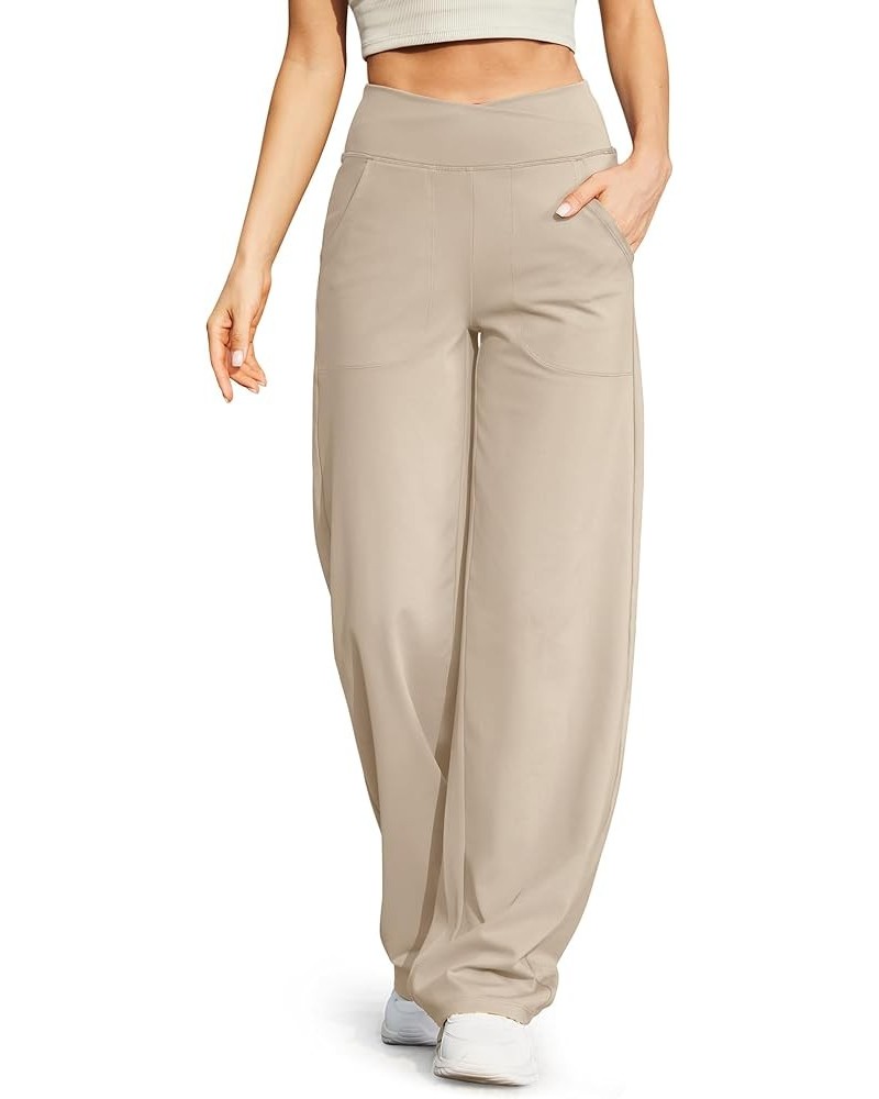 Wide Leg Pants for Women Yoga Dress Pants with Pockets Petite/Regular/Tall Loose Casual Work Trouser Pants 31" Inseam Light K...