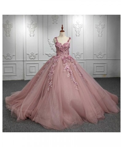 Flora Lace Quinceanera Dresses Ball Gown Sparkly Tulle Off Shoulder Prom Dresses Sweet 15 16 Dresses for Women PF39 Black $63...