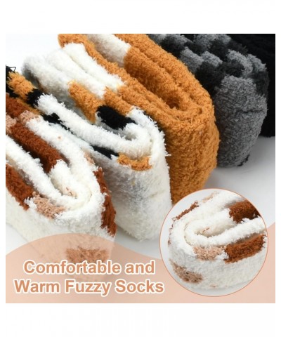 Women Socks Winter - Gifts for Warm Thick Soft Wool Christmas Cozy Crew Multicolor-cat's Paw Socks-5pairs $7.64 Activewear