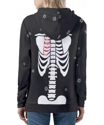 Women Fashion Hoodie Zip Up Sweatshirt Spring Jacket Outfit Tops Ribcage $15.99 Hoodies & Sweatshirts