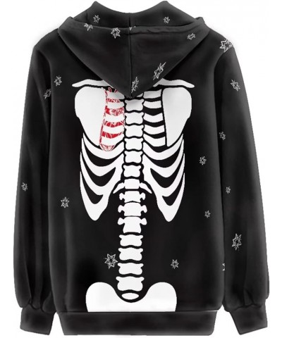 Women Fashion Hoodie Zip Up Sweatshirt Spring Jacket Outfit Tops Ribcage $15.99 Hoodies & Sweatshirts