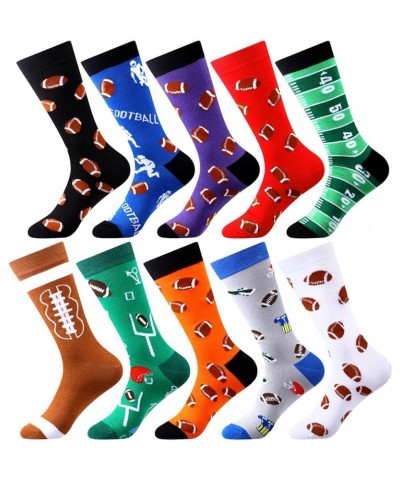 10 Pairs Novelty Football Soccer Socks Sports Themed Crew Socks Unisex Soccer Football Lover Gifts for Women Men Football $17...