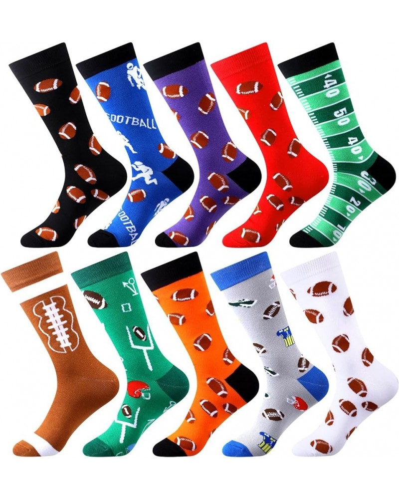 10 Pairs Novelty Football Soccer Socks Sports Themed Crew Socks Unisex Soccer Football Lover Gifts for Women Men Football $17...