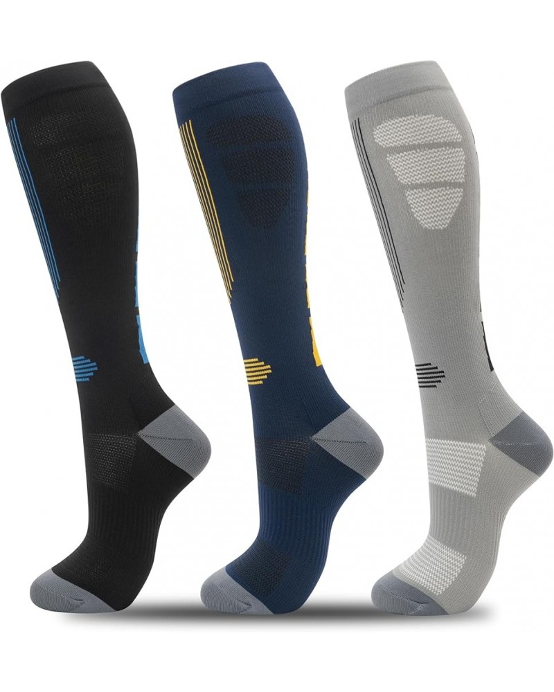 Compression Socks for Women Men, Graduated Compression Support Circulation Socks for Nurses 00-3pairs-sports-6 $19.11 Activewear