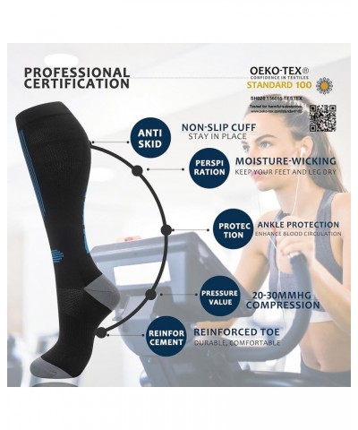 Compression Socks for Women Men, Graduated Compression Support Circulation Socks for Nurses 00-3pairs-sports-6 $19.11 Activewear