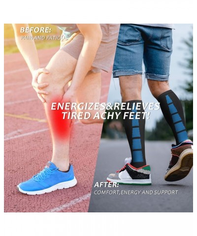 Compression Socks for Women Men, Graduated Compression Support Circulation Socks for Nurses 00-3pairs-sports-6 $19.11 Activewear