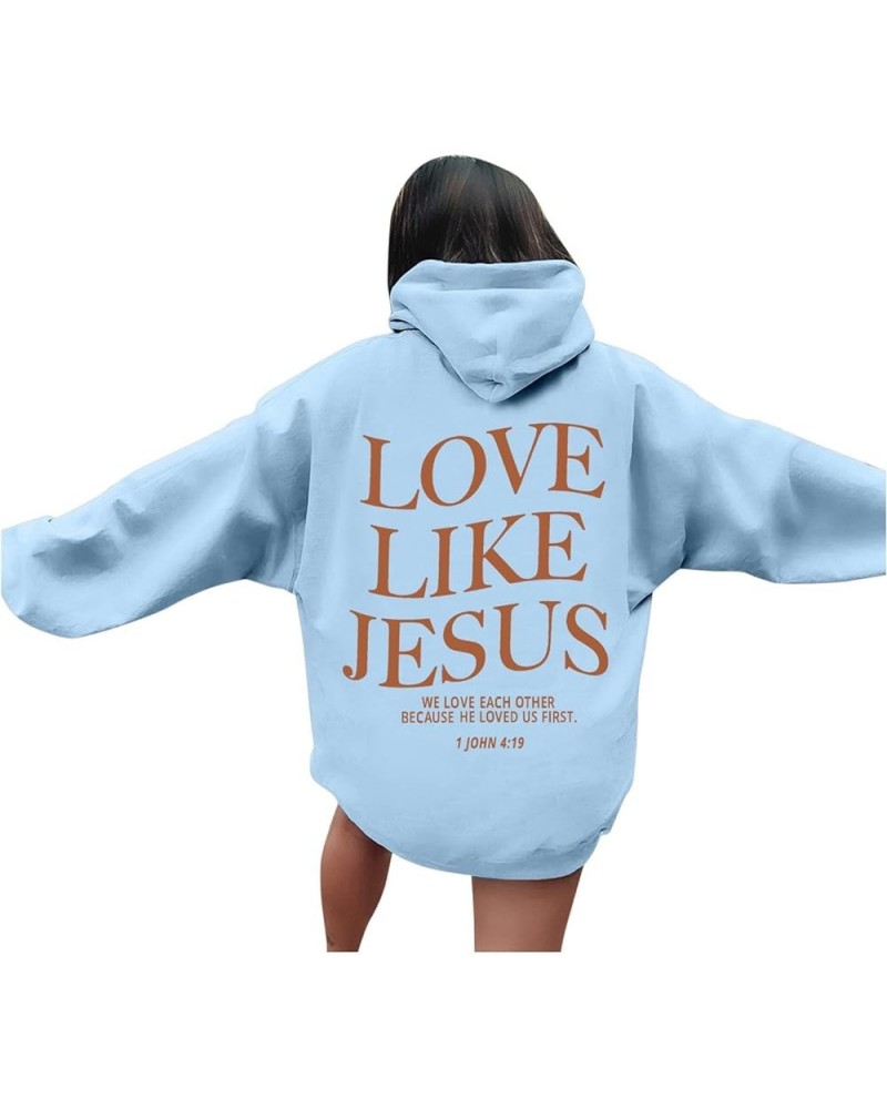 Jesus Loves You Oversized Sweatshirt For Women Crewneck Pullover Tops Loose Fit Casual Drop Shoulder Letter Hoodies Tshirts Z...