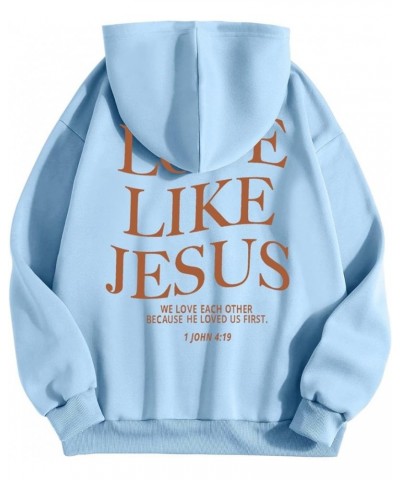 Jesus Loves You Oversized Sweatshirt For Women Crewneck Pullover Tops Loose Fit Casual Drop Shoulder Letter Hoodies Tshirts Z...