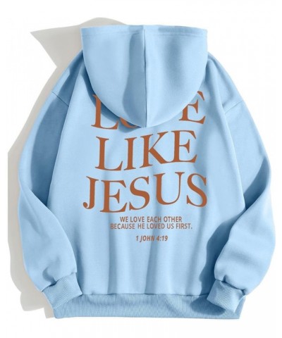 Jesus Loves You Oversized Sweatshirt For Women Crewneck Pullover Tops Loose Fit Casual Drop Shoulder Letter Hoodies Tshirts Z...