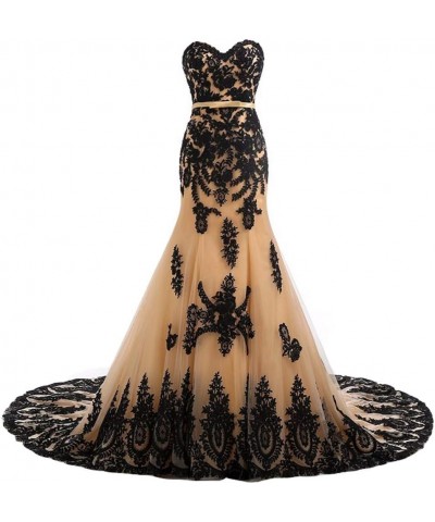 Long Mermaid Black Lace Vintage Gothic Prom Dress Wedding Evening Gown Aqua Blue $56.62 Dresses